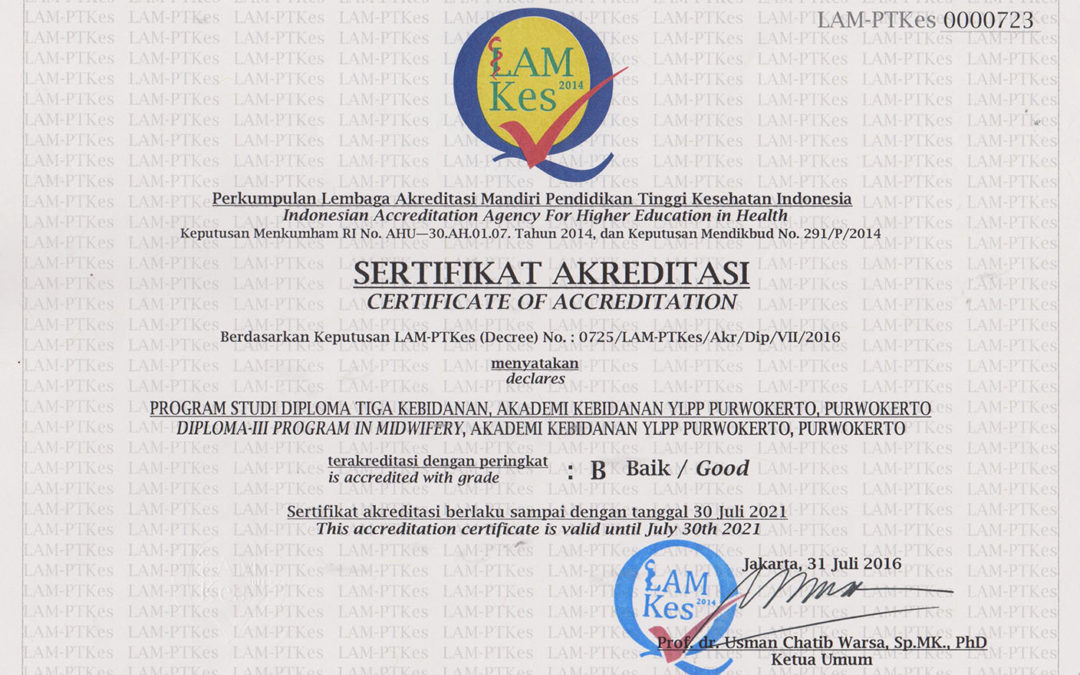 AKREDITASI LAMPTKES AKBID YLPP PURWOKERTO